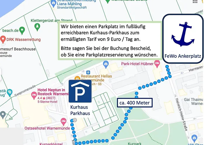 Ankerplatz Warnemuende - Direkte Strandnaehe Mit Leuchtturmblick Apartment *